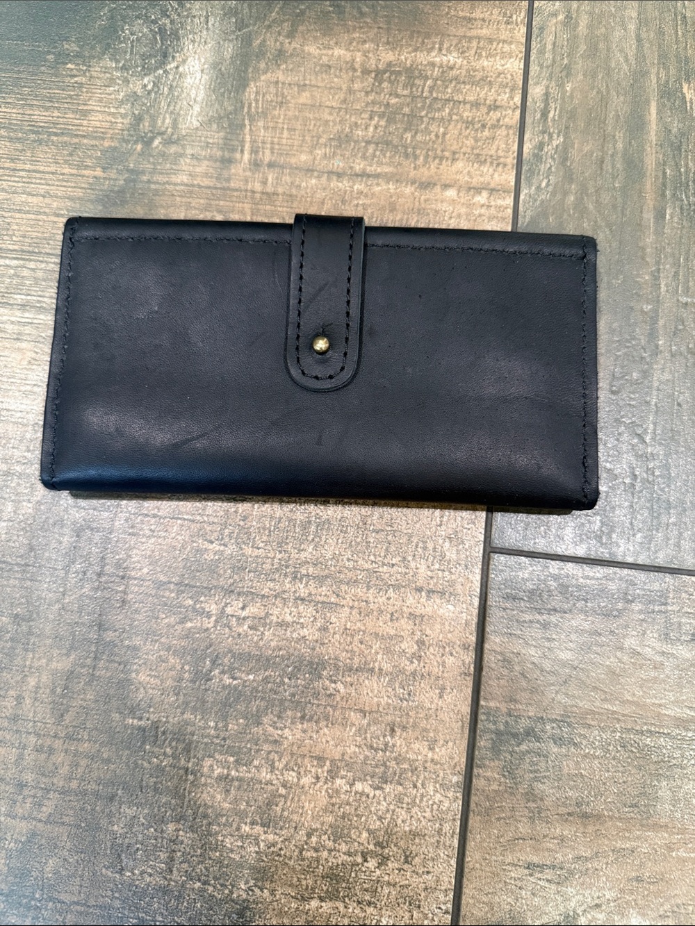 Portland Leather Black tri fold Leather Wallet - Picture 3 of 3